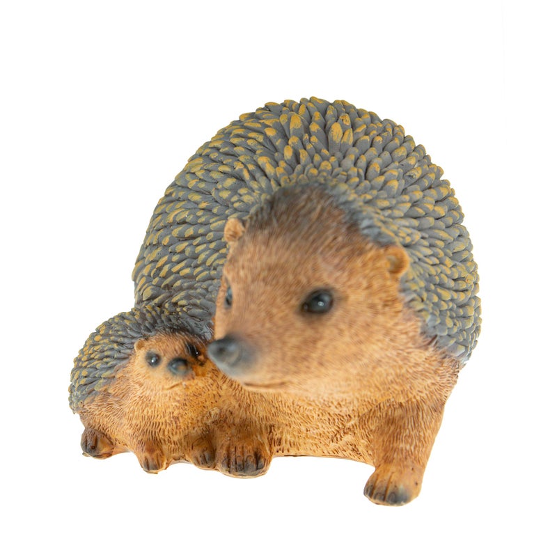 CLEVER GARDEN Cute Resin Garden Statue Decoration, Outdoor Lawn Yard Polyresin Animal Figurine Sculpture Ornament DÃ©cor, Hedgehog Family - Image 3